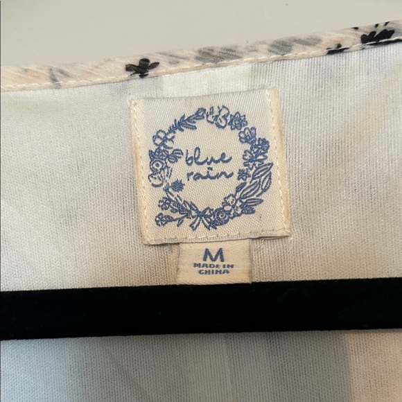 Blue Rain Black and White Floral Boho Dress - Picture 2 of 3